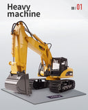 Ride On Cars: HUINA 1/14 15CH RC Alloy Excavator Construction Engineering Vehicle Digger Toy Gift