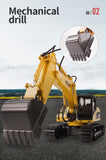Ride On Cars: HUINA 1/14 15CH RC Alloy Excavator Construction Engineering Vehicle Digger Toy Gift