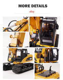 Ride On Cars: HUINA 1/14 15CH RC Alloy Excavator Construction Engineering Vehicle Digger Toy Gift