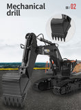 Ride On Cars: HUINA 1/14 22CH RC Alloy Excavator Construction Engineering Vehicle Toy Gift