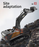 Ride On Cars: HUINA 1/14 22CH RC Alloy Excavator Construction Engineering Vehicle Toy Gift