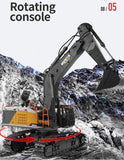 Ride On Cars: HUINA 1/14 22CH RC Alloy Excavator Construction Engineering Vehicle Toy Gift