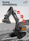 Ride On Cars: HUINA 1/14 22CH RC Alloy Excavator Construction Engineering Vehicle Toy Gift