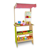 Pretend Play: Kids Wooden Toy Pretend Play Marketplace Stand Fruit Veg Shop Stall Supermarket