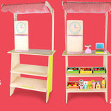 Pretend Play: Kids Wooden Toy Pretend Play Marketplace Stand Fruit Veg Shop Stall Supermarket