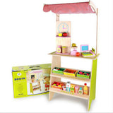 Pretend Play: Kids Wooden Toy Pretend Play Marketplace Stand Fruit Veg Shop Stall Supermarket