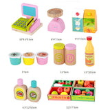 Pretend Play: Kids Wooden Toy Pretend Play Marketplace Stand Fruit Veg Shop Stall Supermarket