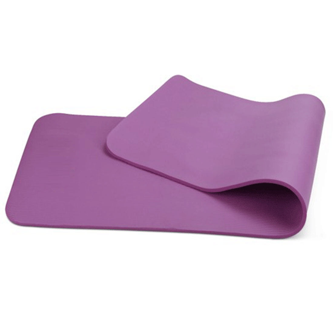 Yoga & Pilates: 10mm Extra Thick NBR Yoga Mat Gym Pilates Fitness Exercise - purple