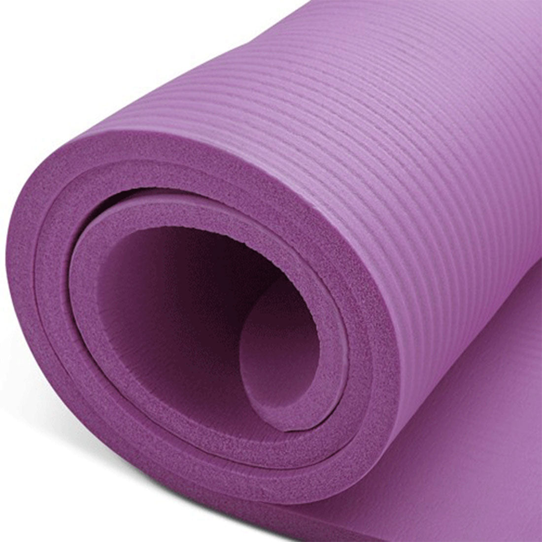Yoga & Pilates: 10mm Extra Thick NBR Yoga Mat Gym Pilates Fitness Exercise - purple