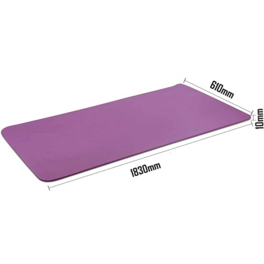 Yoga & Pilates: 10mm Extra Thick NBR Yoga Mat Gym Pilates Fitness Exercise - purple