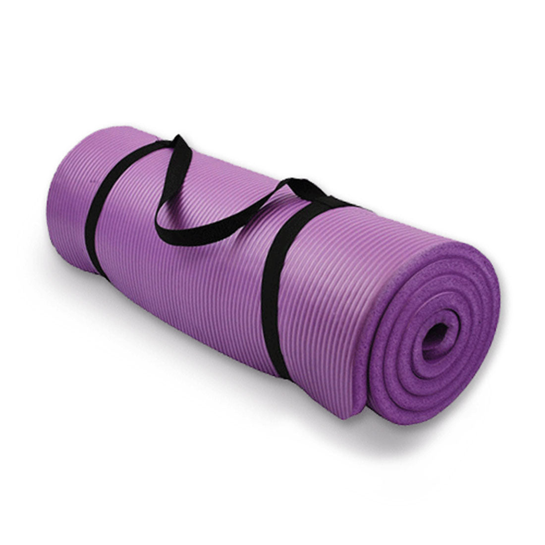 Yoga & Pilates: 10mm Extra Thick NBR Yoga Mat Gym Pilates Fitness Exercise - purple