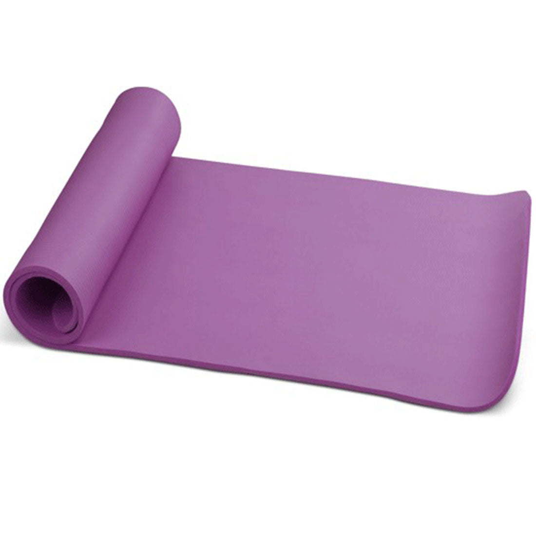 Yoga & Pilates: 10mm Extra Thick NBR Yoga Mat Gym Pilates Fitness Exercise - purple