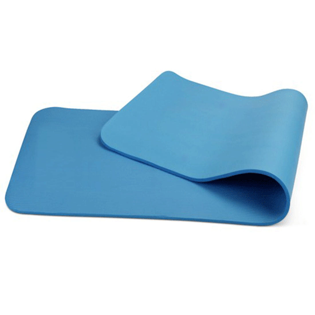 Gymnastics: 10mm Extra Thick NBR Yoga Mat Gym Pilates Fitness Exercise - blue