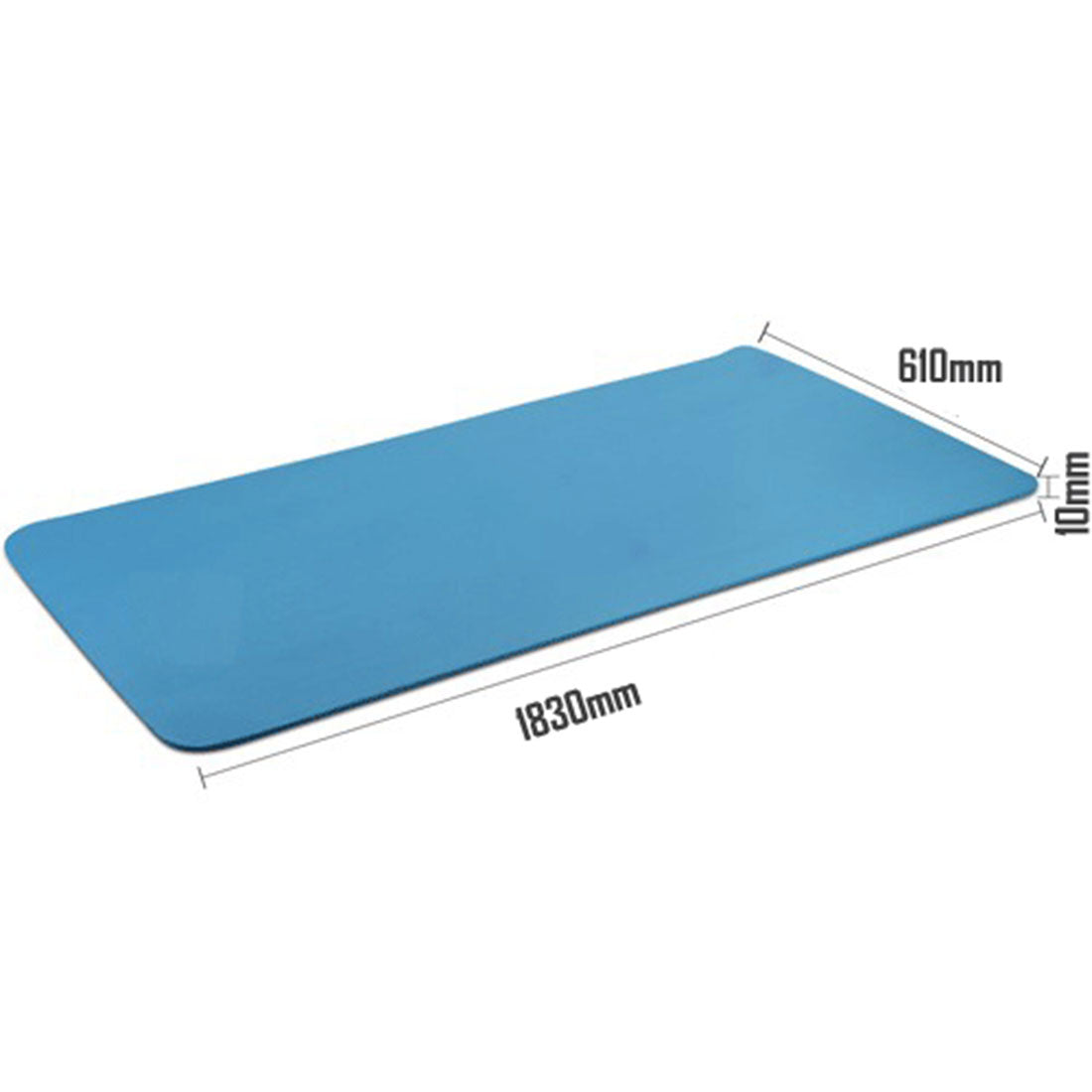 Gymnastics: 10mm Extra Thick NBR Yoga Mat Gym Pilates Fitness Exercise - blue