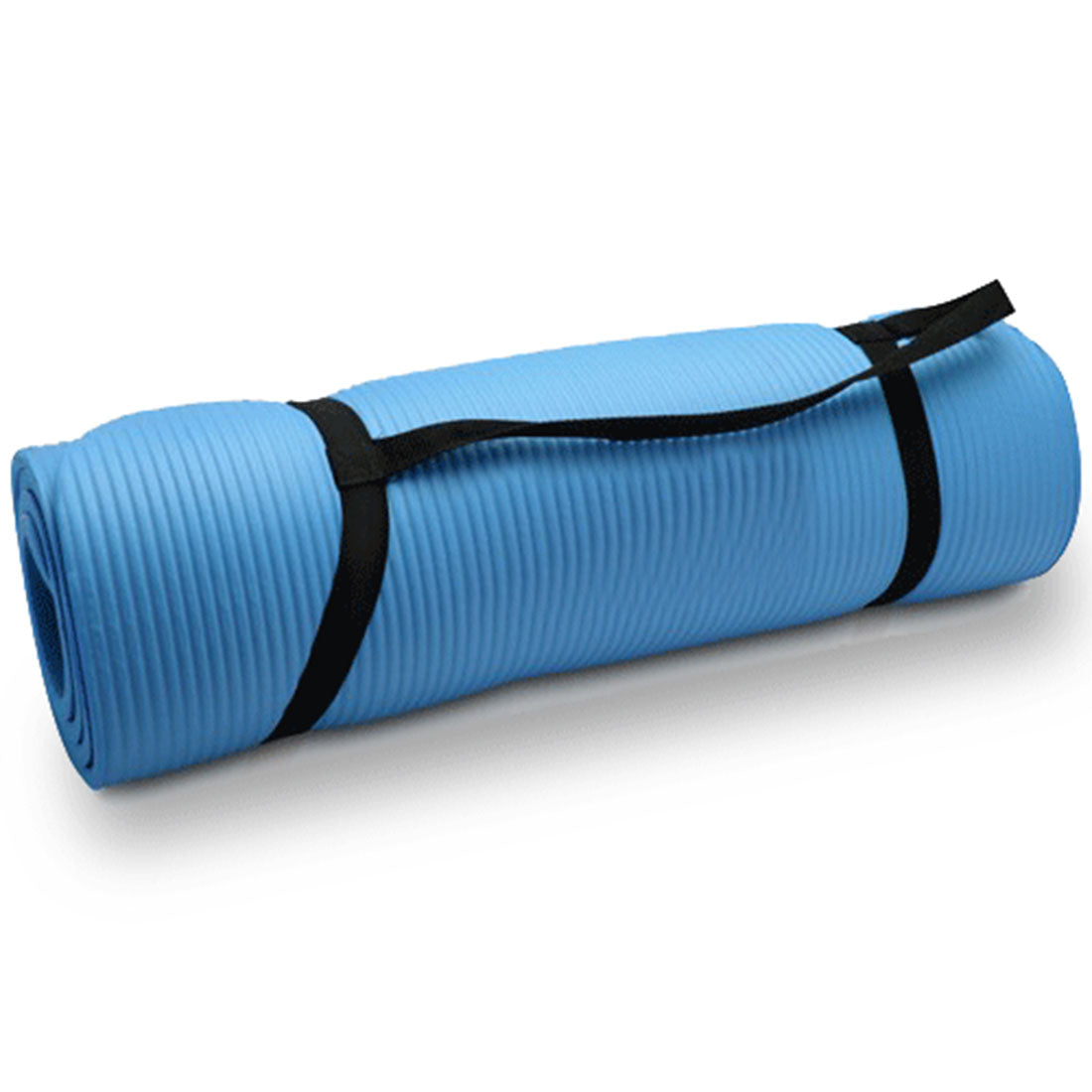 Gymnastics: 10mm Extra Thick NBR Yoga Mat Gym Pilates Fitness Exercise - blue