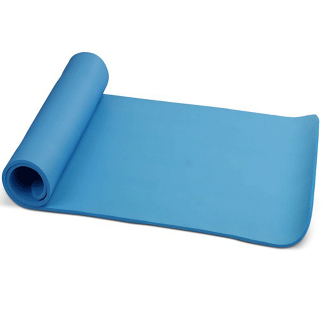 Gymnastics: 10mm Extra Thick NBR Yoga Mat Gym Pilates Fitness Exercise - blue