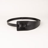 Women's Accessories: Peroz Ivy Women's Black Leather Knot Belt