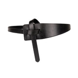 Women's Accessories: Peroz Ivy Women's Black Leather Knot Belt
