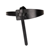 Women's Accessories: Peroz Ivy Women's Black Leather Knot Belt