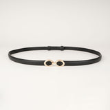 Women's Activewear: Peroz Yara Women's Black Adjustable Leather Belt