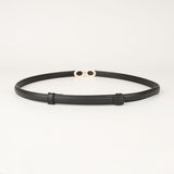 Women's Activewear: Peroz Yara Women's Black Adjustable Leather Belt