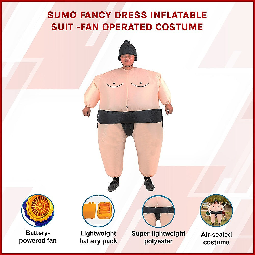 Costumes & Accessories: SUMO Fancy Dress Inflatable Suit -Fan Operated Costume