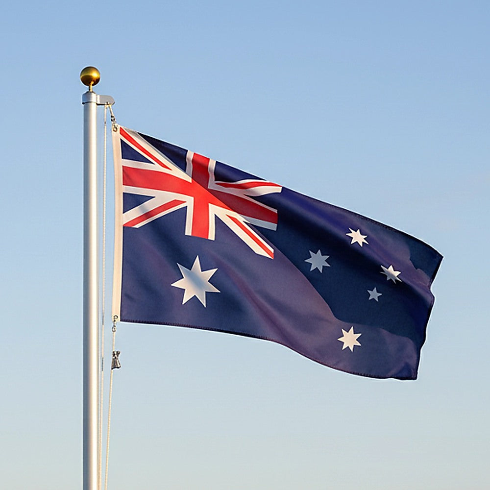 Canopies & Gazebos: 6.0m Flag Pole Full Set / Kit w Australian Flag
