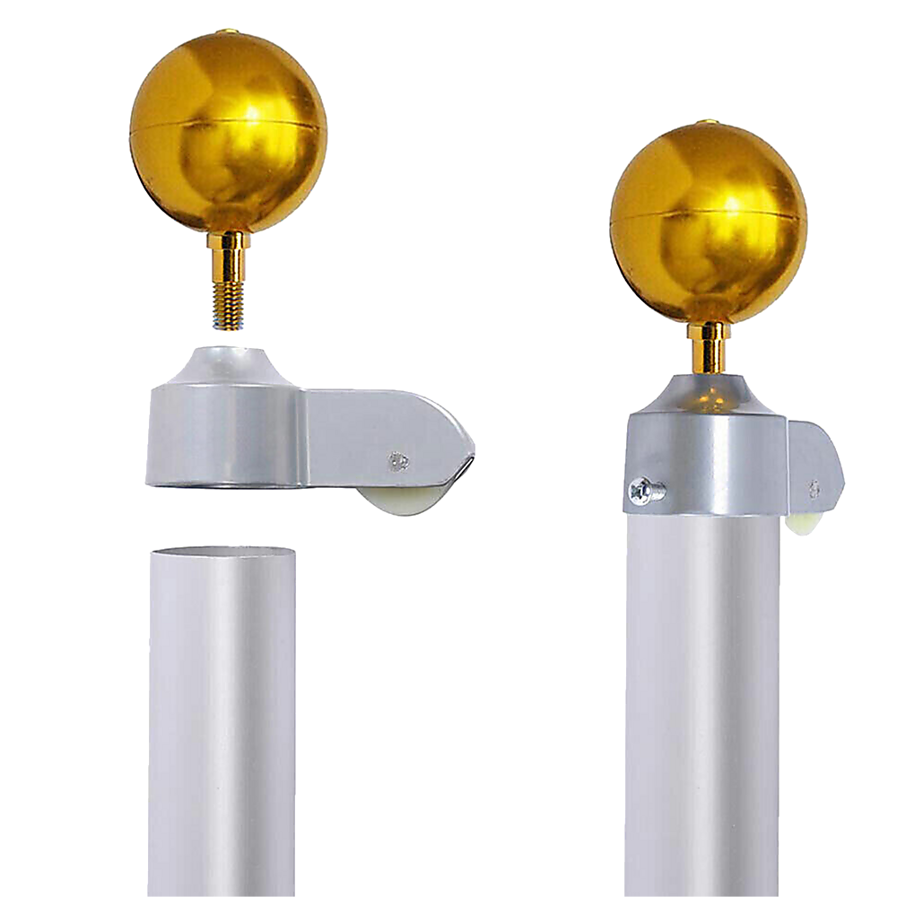 Canopies & Gazebos: 6.0m Flag Pole Full Set / Kit w Australian Flag