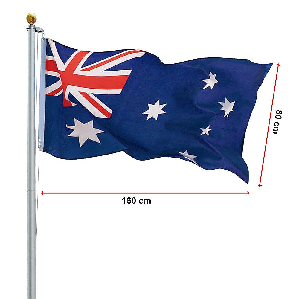 Canopies & Gazebos: 6.0m Flag Pole Full Set / Kit w Australian Flag