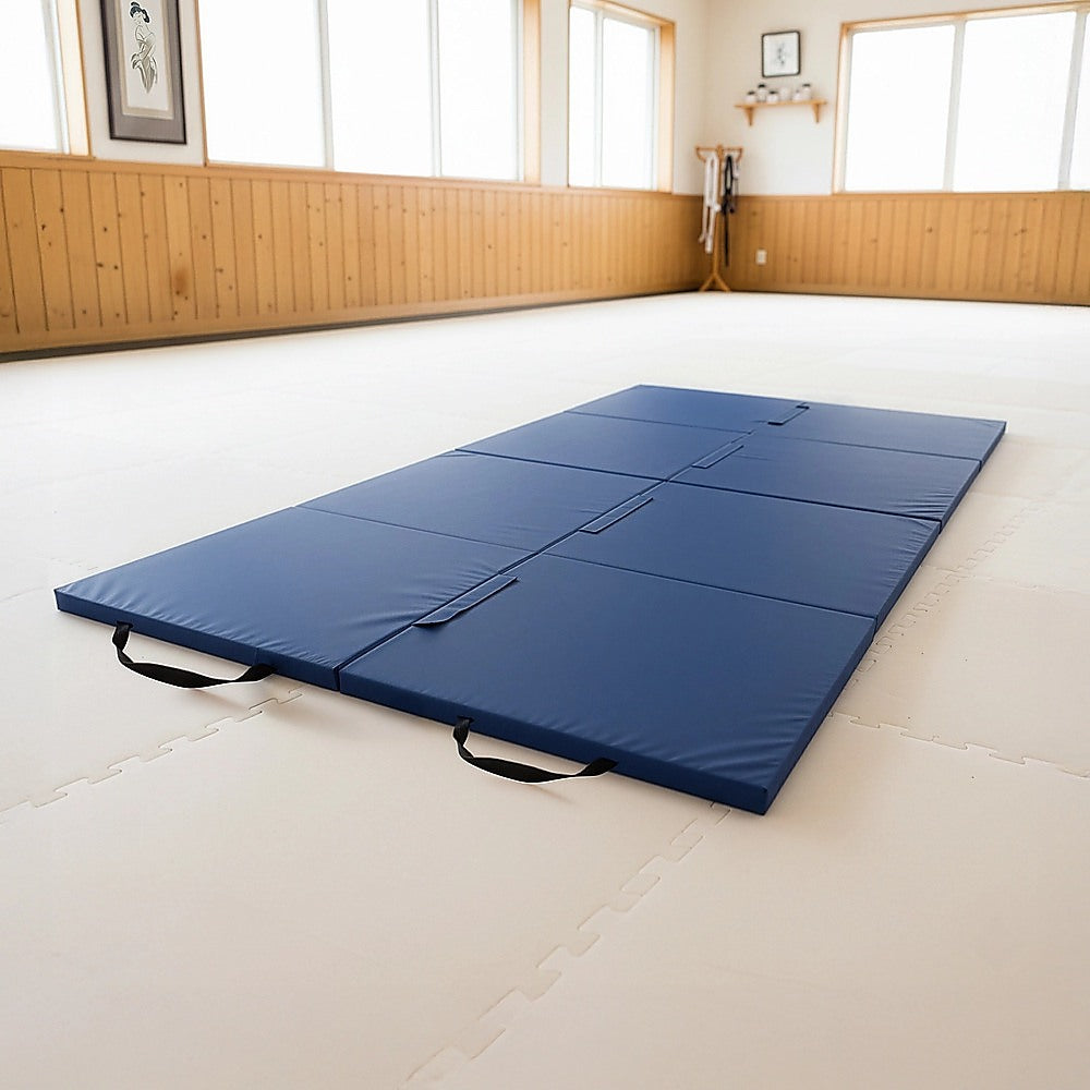 Yoga & Pilates: Folding Blue Exercise Mat  Gymnastics, Martial Arts, Yoga, Karate & Judo Training