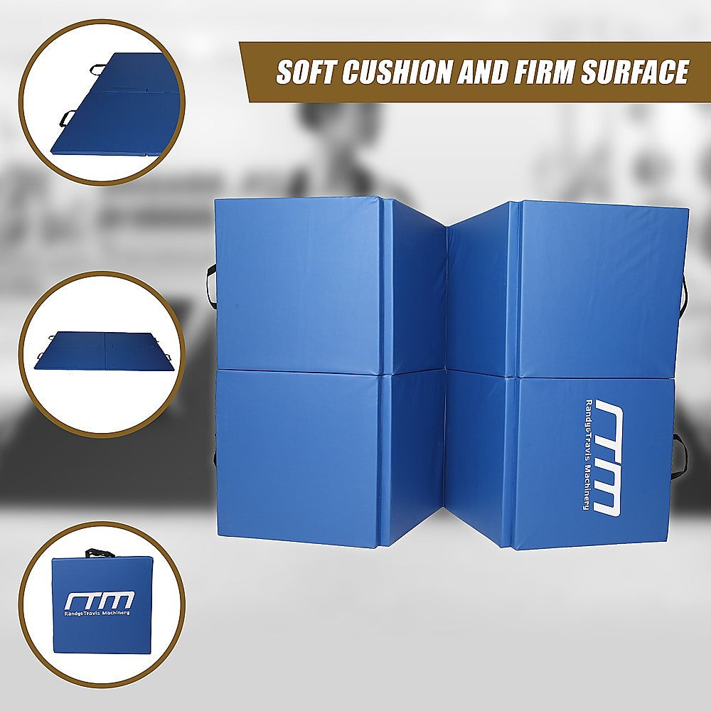 Yoga & Pilates: Folding Blue Exercise Mat  Gymnastics, Martial Arts, Yoga, Karate & Judo Training