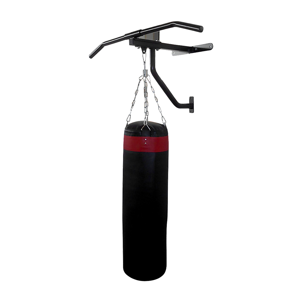 Boxing & Martial Arts: Wall Chin Up & Pull Up Bar with Punching Bag and Speedball Station Combo