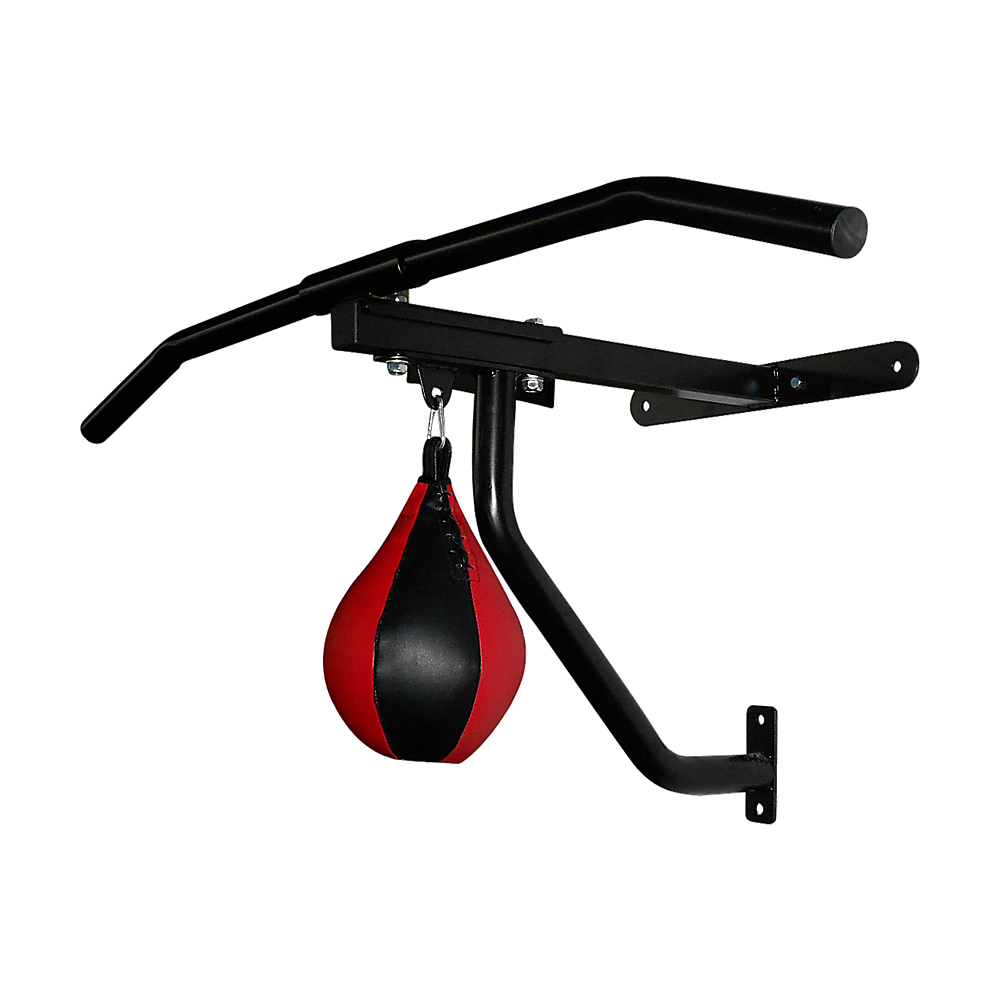 Boxing & Martial Arts: Wall Chin Up & Pull Up Bar with Punching Bag and Speedball Station Combo