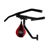 Boxing & Martial Arts: Wall Chin Up & Pull Up Bar with Punching Bag and Speedball Station Combo