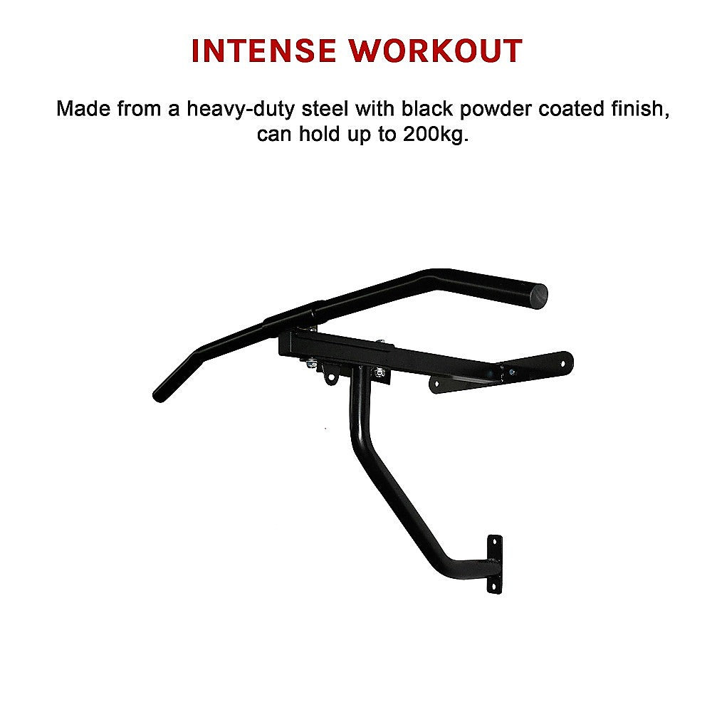 Boxing & Martial Arts: Wall Chin Up & Pull Up Bar with Punching Bag and Speedball Station Combo