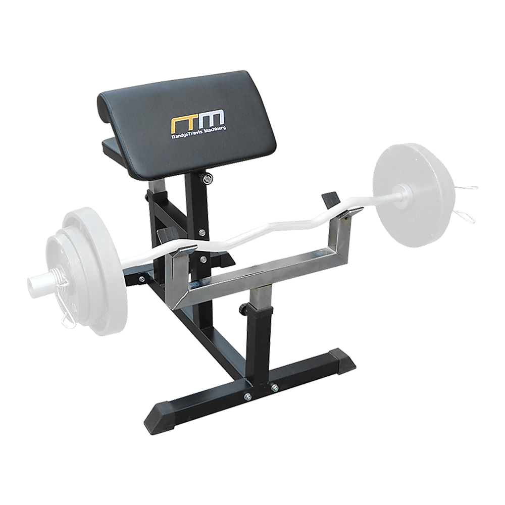 Gym Equipment & Accessories: Preacher Curl Bench  Commercial Weight Bench for Bicep and Arm Workouts