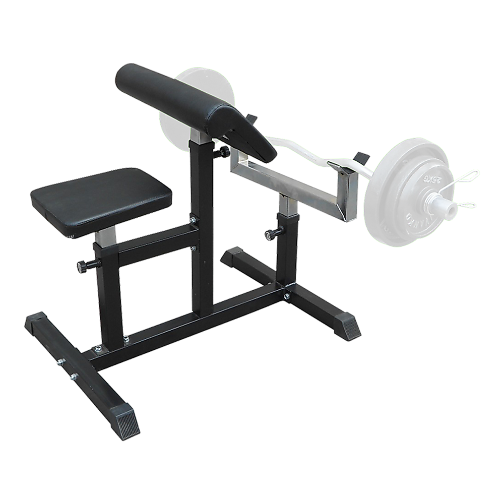 Gym Equipment & Accessories: Preacher Curl Bench  Commercial Weight Bench for Bicep and Arm Workouts