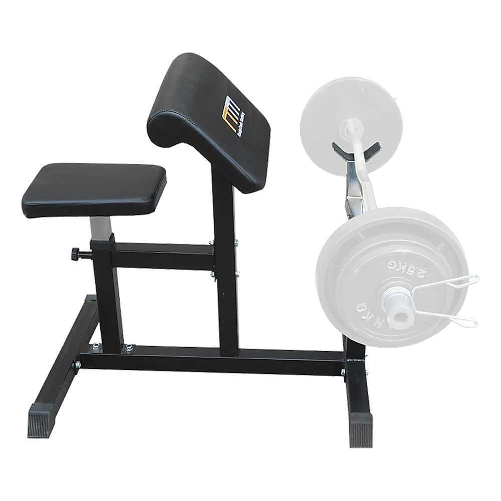 Gym Equipment & Accessories: Preacher Curl Bench  Commercial Weight Bench for Bicep and Arm Workouts