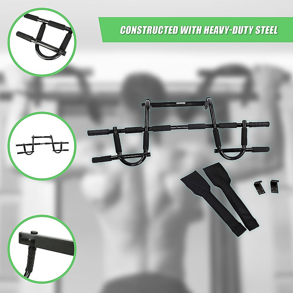 Gym Equipment & Accessories: Professional Doorway Pull Up Bar  Chin Up Gym Exercise Bar for Home Workouts