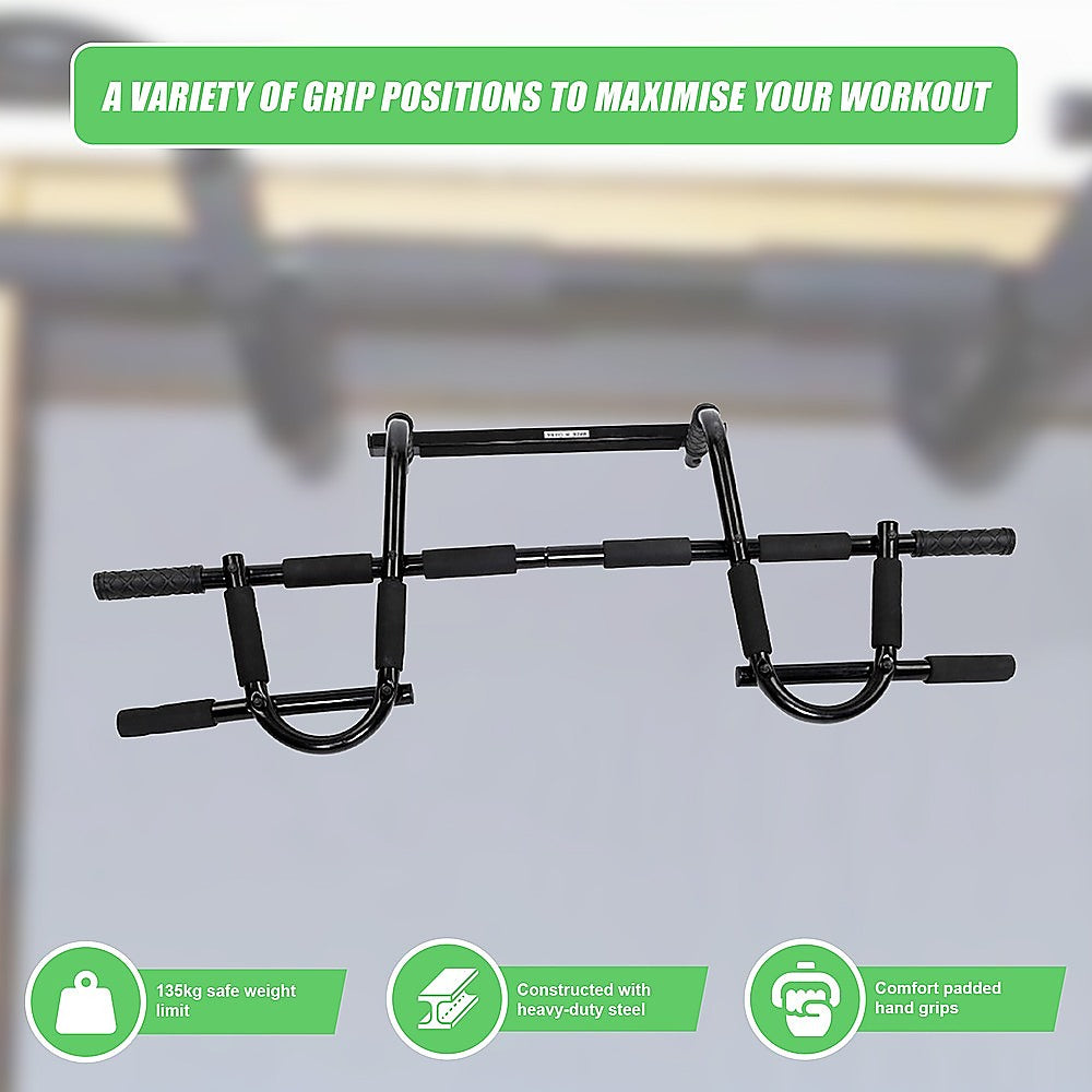 Gym Equipment & Accessories: Professional Doorway Pull Up Bar  Chin Up Gym Exercise Bar for Home Workouts