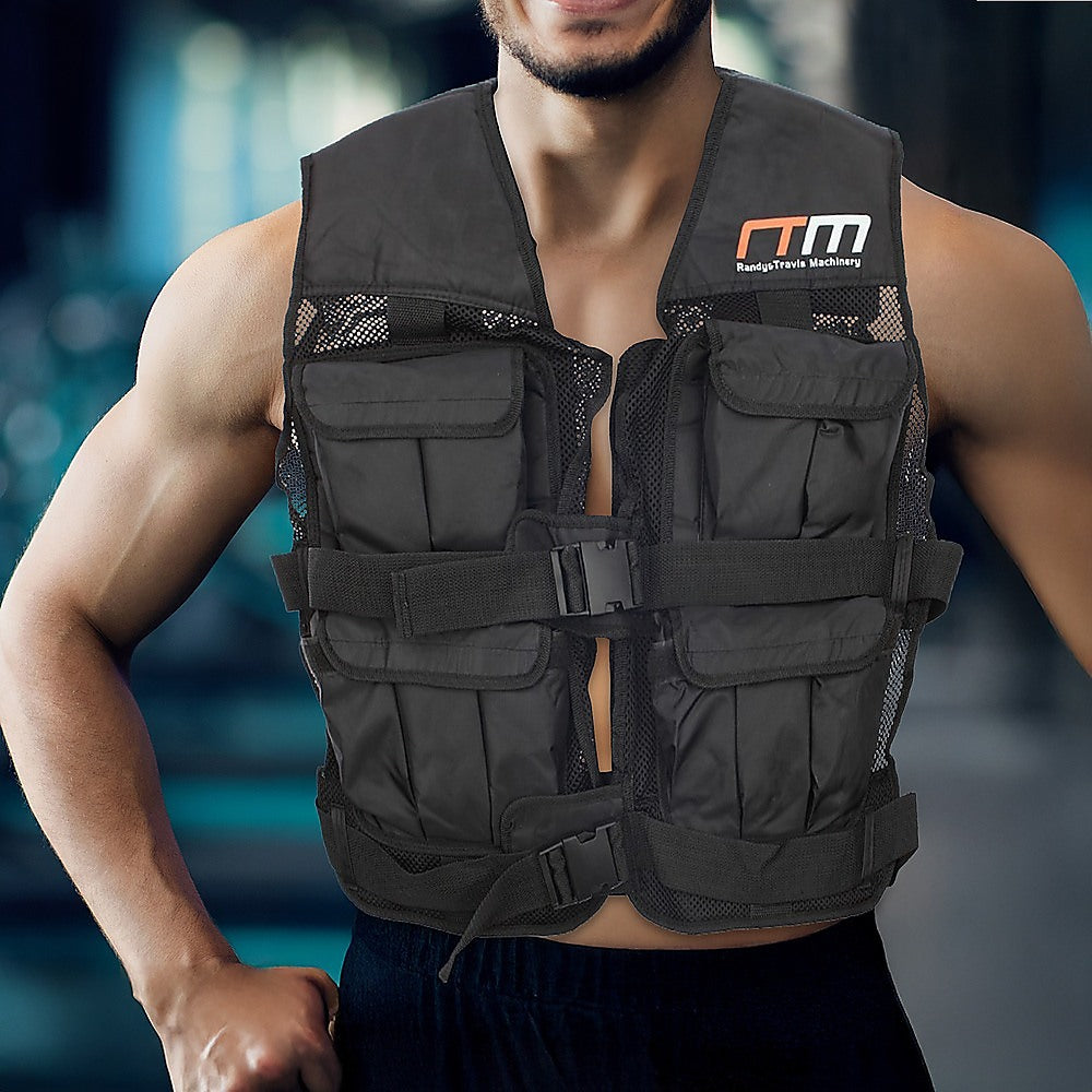 Weightlifting Machines & Racks: 20LBS Weighted Weight Gym Exercise Training Sport Vest