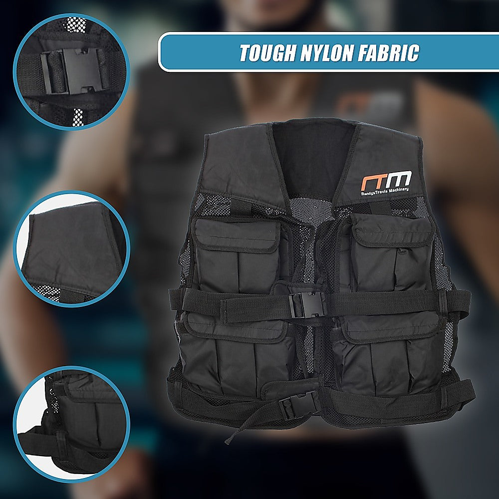 Weightlifting Machines & Racks: 20LBS Weighted Weight Gym Exercise Training Sport Vest