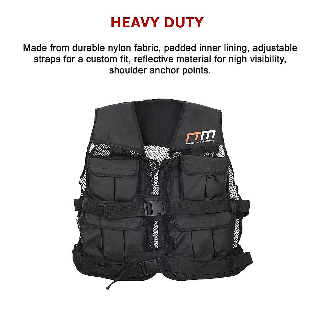 Weightlifting Machines & Racks: 20LBS Weighted Weight Gym Exercise Training Sport Vest