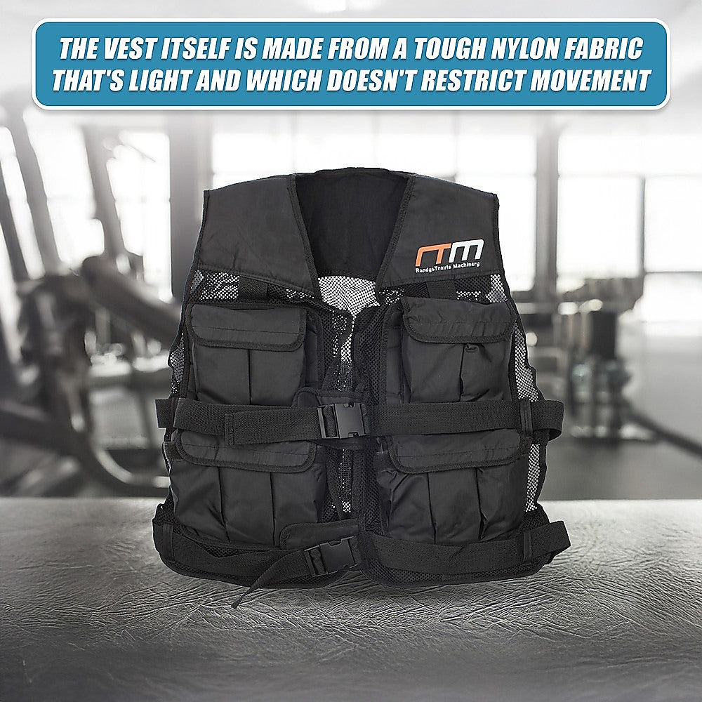 Weightlifting Machines & Racks: 20LBS Weighted Weight Gym Exercise Training Sport Vest