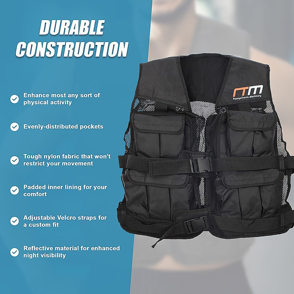 Weightlifting Machines & Racks: 20LBS Weighted Weight Gym Exercise Training Sport Vest
