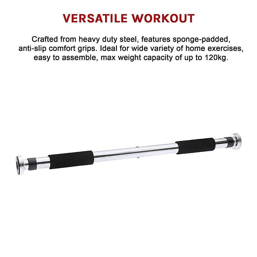 Gym Equipment & Accessories: Portable Doorway Chin Up Bar  Pull Up & Upper Body Training Home Gym