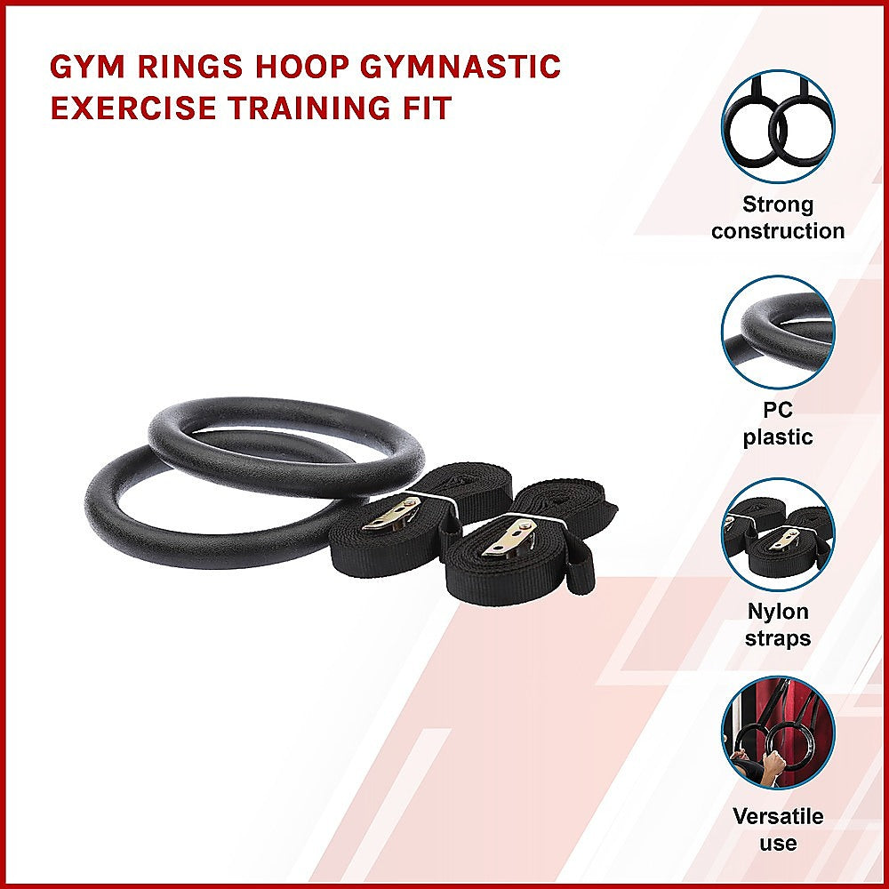 Gym Equipment & Accessories: Gymnastic Rings  Adjustable Exercise Training Rings for Home & CrossFit Workouts