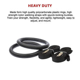 Gym Equipment & Accessories: Gymnastic Rings  Adjustable Exercise Training Rings for Home & CrossFit Workouts