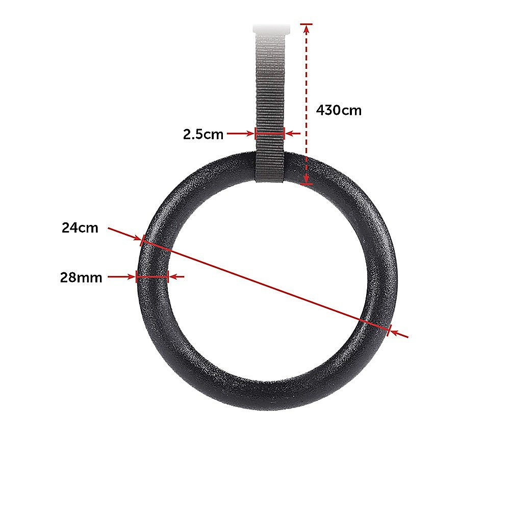 Gym Equipment & Accessories: Gymnastic Rings  Adjustable Exercise Training Rings for Home & CrossFit Workouts
