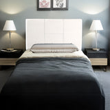 Headboards: PU Leather Single Bed Headboard Bedhead - White